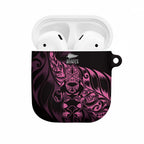 New Zealand Lawn Bowls AirPods Case Pink Maori Warrior Tribal Silver Fern - Aussie Hoodie