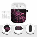 New Zealand Lawn Bowls AirPods Case Pink Maori Warrior Tribal Silver Fern - Aussie Hoodie