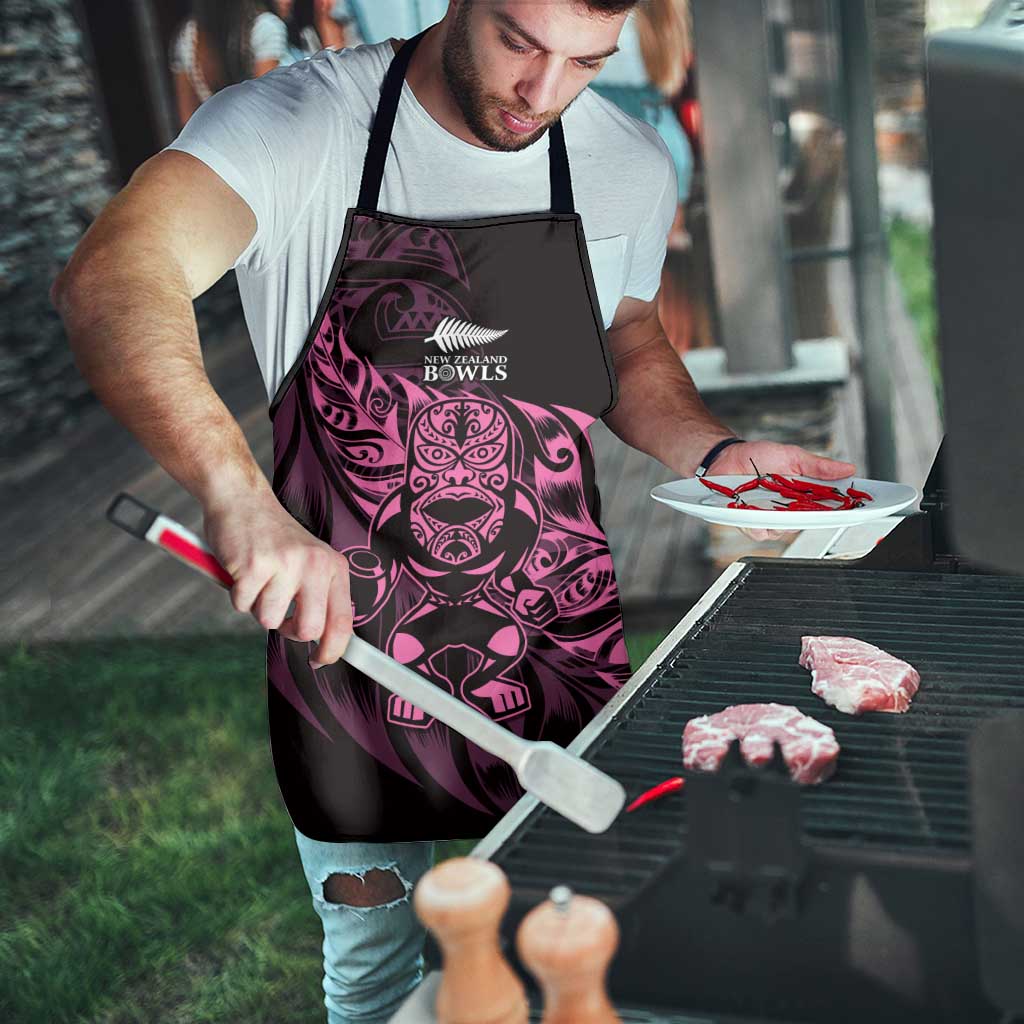 New Zealand Lawn Bowls Apron Pink Maori Warrior Tribal Silver Fern - Aussie Hoodie