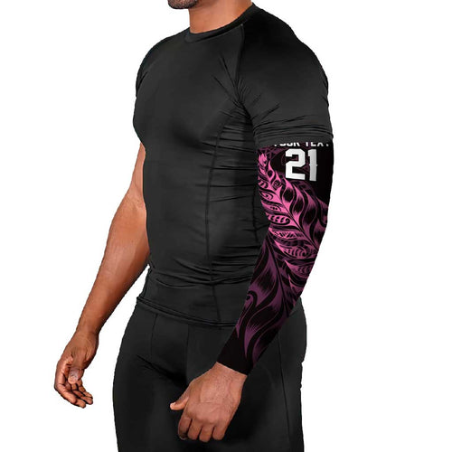 New Zealand Lawn Bowls Custom Arm Sleeves Pink Maori Warrior Tribal Silver Fern - Aussie Hoodie