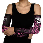 New Zealand Lawn Bowls Custom Arm Sleeves Pink Maori Warrior Tribal Silver Fern - Aussie Hoodie