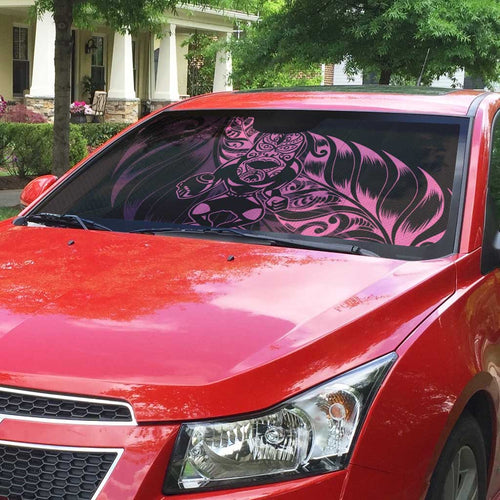 New Zealand Lawn Bowls Auto Sun Shade Pink Maori Warrior Tribal Silver Fern - Aussie Hoodie