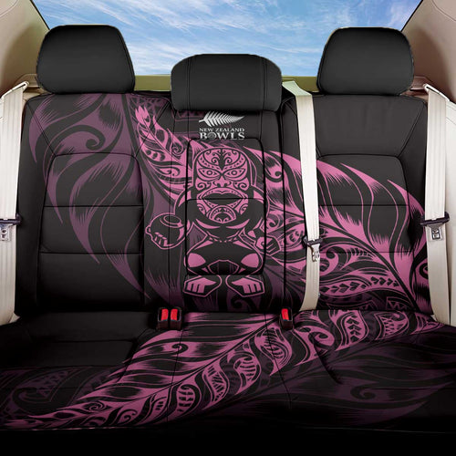 New Zealand Lawn Bowls Back Car Seat Cover Pink Maori Warrior Tribal Silver Fern - Aussie Hoodie