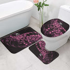 New Zealand Lawn Bowls Bathroom Set Pink Maori Warrior Tribal Silver Fern - Aussie Hoodie