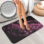 New Zealand Lawn Bowls Bathroom Set Pink Maori Warrior Tribal Silver Fern - Aussie Hoodie