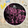 New Zealand Lawn Bowls Beach Blanket Pink Maori Warrior Tribal Silver Fern - Aussie Hoodie