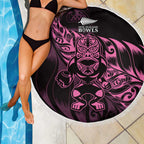 New Zealand Lawn Bowls Beach Blanket Pink Maori Warrior Tribal Silver Fern - Aussie Hoodie