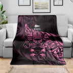New Zealand Lawn Bowls Blanket Pink Maori Warrior Tribal Silver Fern - Aussie Hoodie