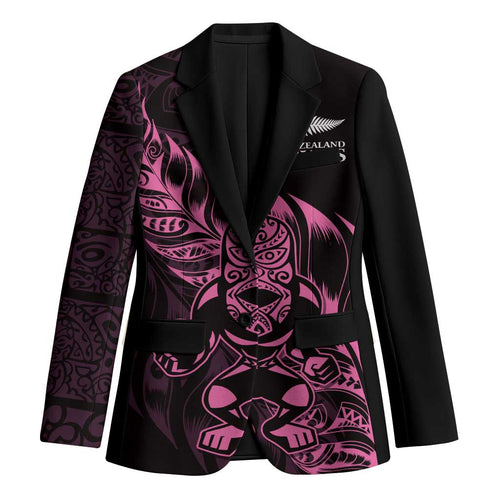 New Zealand Lawn Bowls Custom Blazer Pink Maori Warrior Tribal Silver Fern - Aussie Hoodie