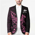 New Zealand Lawn Bowls Custom Blazer Pink Maori Warrior Tribal Silver Fern - Aussie Hoodie