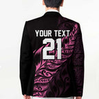 New Zealand Lawn Bowls Custom Blazer Pink Maori Warrior Tribal Silver Fern - Aussie Hoodie