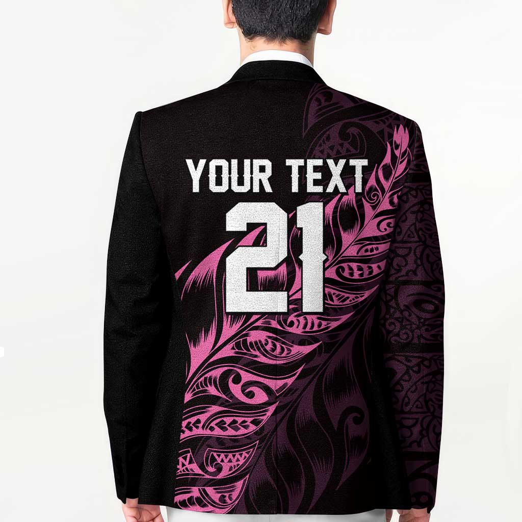New Zealand Lawn Bowls Custom Blazer Pink Maori Warrior Tribal Silver Fern - Aussie Hoodie