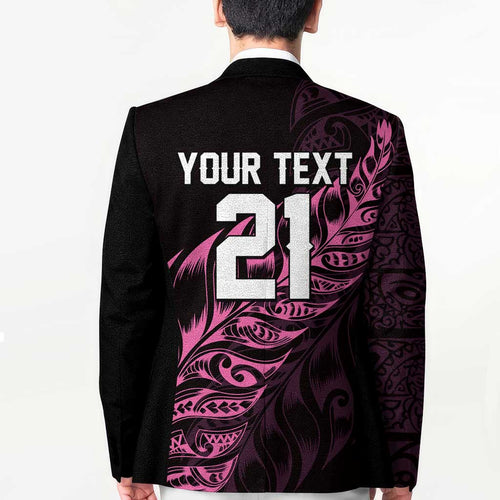 New Zealand Lawn Bowls Custom Blazer Pink Maori Warrior Tribal Silver Fern - Aussie Hoodie