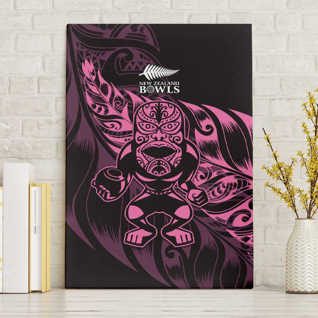 New Zealand Lawn Bowls Canvas Wall Art Pink Maori Warrior Tribal Silver Fern - Aussie Hoodie
