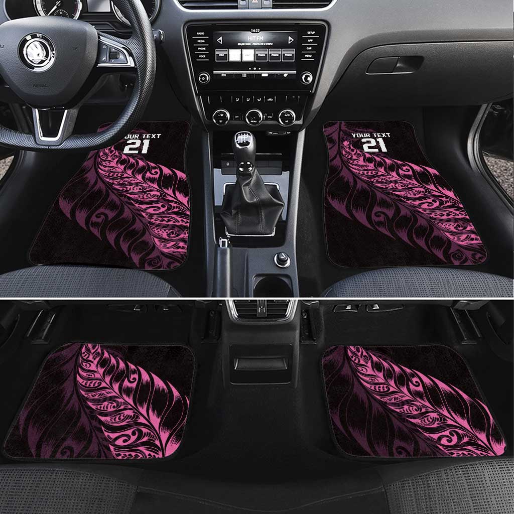 New Zealand Lawn Bowls Custom Car Mats Pink Maori Warrior Tribal Silver Fern - Aussie Hoodie