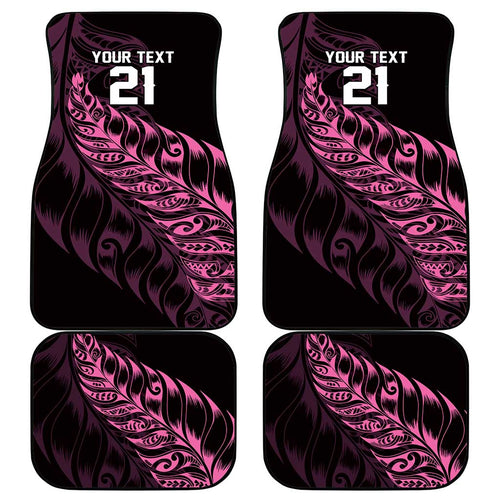 New Zealand Lawn Bowls Custom Car Mats Pink Maori Warrior Tribal Silver Fern - Aussie Hoodie