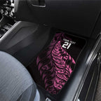 New Zealand Lawn Bowls Custom Car Mats Pink Maori Warrior Tribal Silver Fern - Aussie Hoodie
