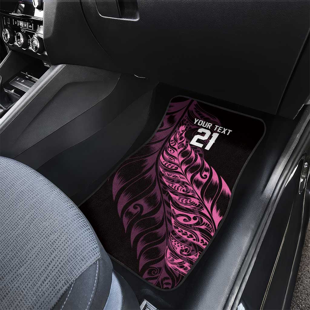 New Zealand Lawn Bowls Custom Car Mats Pink Maori Warrior Tribal Silver Fern - Aussie Hoodie