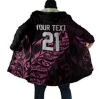 New Zealand Lawn Bowls Custom Cloak Pink Maori Warrior Tribal Silver Fern - Aussie Hoodie
