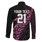 New Zealand Lawn Bowls Custom Family Matching Summer Maxi Dress and Hawaiian Shirt Pink Maori Warrior Tribal Silver Fern - Aussie Hoodie