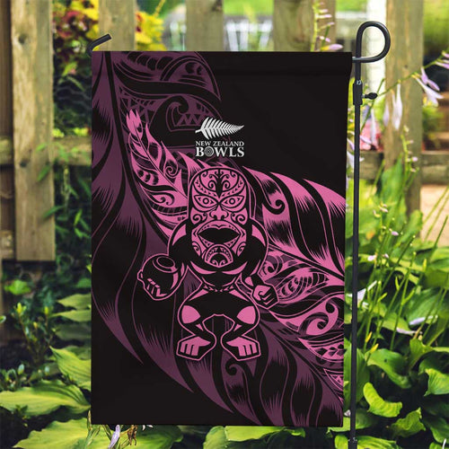 New Zealand Lawn Bowls Garden Flag Pink Maori Warrior Tribal Silver Fern - Aussie Hoodie