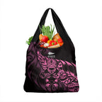 New Zealand Lawn Bowls Grocery Bag Pink Maori Warrior Tribal Silver Fern - Aussie Hoodie