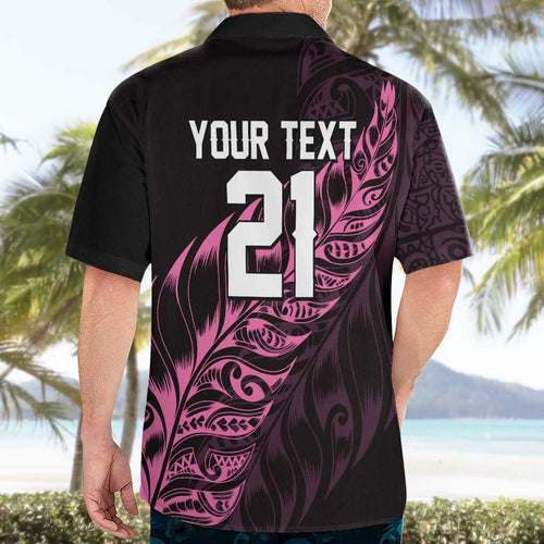 New Zealand Lawn Bowls Custom Hawaiian Shirt Pink Maori Warrior Tribal Silver Fern - Aussie Hoodie