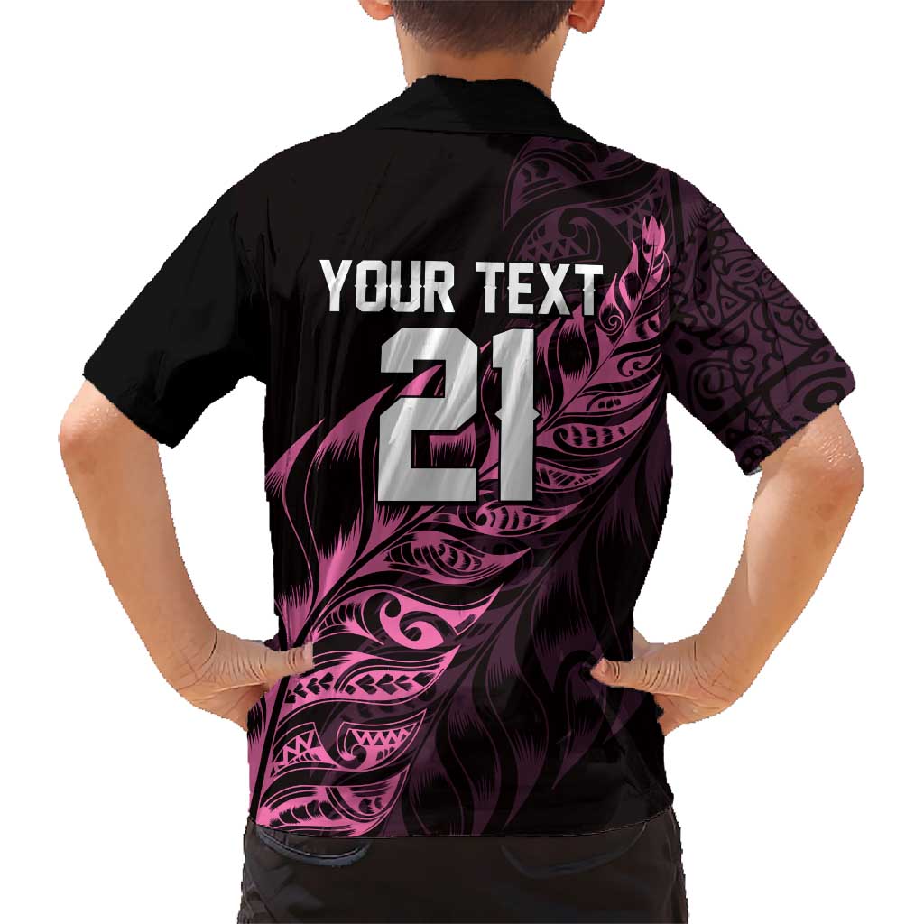 New Zealand Lawn Bowls Custom Hawaiian Shirt Pink Maori Warrior Tribal Silver Fern - Aussie Hoodie