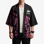 New Zealand Lawn Bowls Custom Kimono Pink Maori Warrior Tribal Silver Fern - Aussie Hoodie