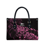 New Zealand Lawn Bowls Leather Bag Pink Maori Warrior Tribal Silver Fern - Aussie Hoodie