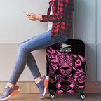 New Zealand Lawn Bowls Luggage Cover Pink Maori Warrior Tribal Silver Fern - Aussie Hoodie