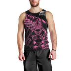 New Zealand Lawn Bowls Custom Men Tank Top Pink Maori Warrior Tribal Silver Fern - Aussie Hoodie