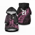 New Zealand Lawn Bowls Custom Pet Hoodie Pink Maori Warrior Tribal Silver Fern