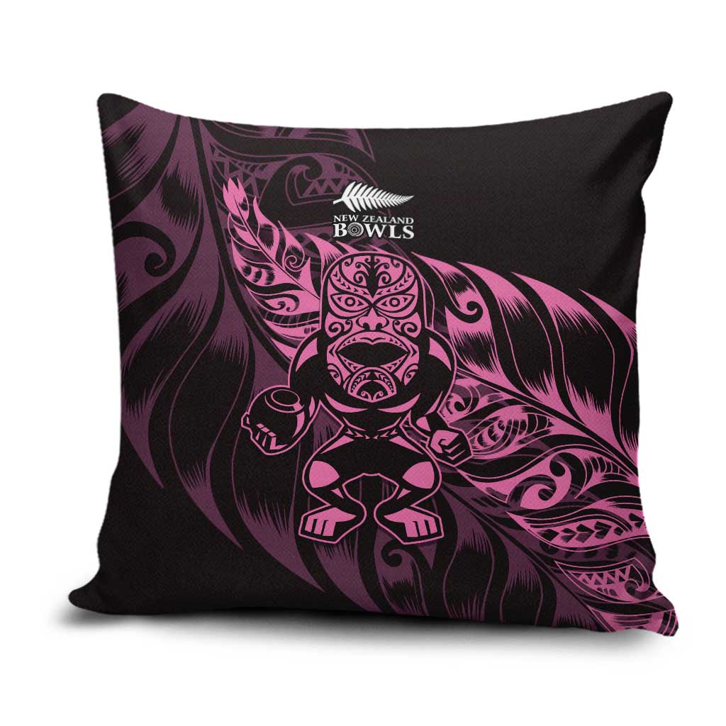 New Zealand Lawn Bowls Pillow Cover Pink Maori Warrior Tribal Silver Fern - Aussie Hoodie
