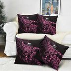 New Zealand Lawn Bowls Pillow Cover Pink Maori Warrior Tribal Silver Fern - Aussie Hoodie