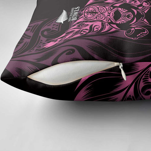 New Zealand Lawn Bowls Pillow Cover Pink Maori Warrior Tribal Silver Fern - Aussie Hoodie