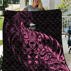 New Zealand Lawn Bowls Quilt Pink Maori Warrior Tribal Silver Fern - Aussie Hoodie