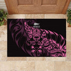 New Zealand Lawn Bowls Rubber Doormat Pink Maori Warrior Tribal Silver Fern - Aussie Hoodie