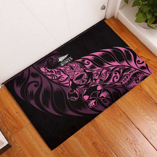 New Zealand Lawn Bowls Rubber Doormat Pink Maori Warrior Tribal Silver Fern - Aussie Hoodie