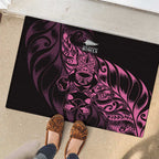 New Zealand Lawn Bowls Rubber Doormat Pink Maori Warrior Tribal Silver Fern - Aussie Hoodie