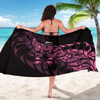 New Zealand Lawn Bowls Sarong Pink Maori Warrior Tribal Silver Fern - Aussie Hoodie
