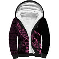 New Zealand Lawn Bowls Custom Sherpa Hoodie Pink Maori Warrior Tribal Silver Fern - Aussie Hoodie