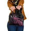 New Zealand Lawn Bowls Shoulder Handbag Pink Maori Warrior Tribal Silver Fern - Aussie Hoodie