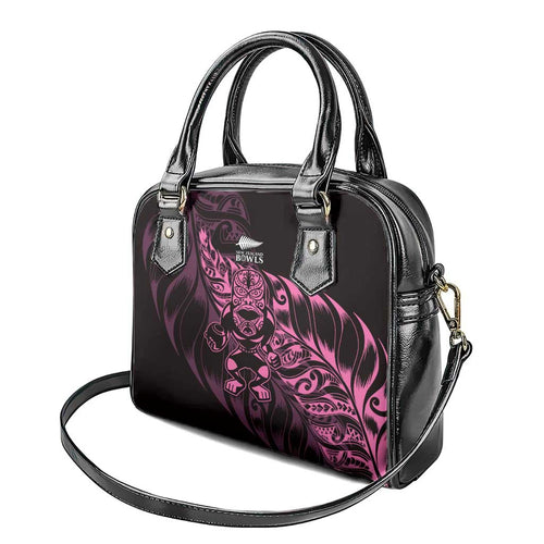 New Zealand Lawn Bowls Shoulder Handbag Pink Maori Warrior Tribal Silver Fern - Aussie Hoodie