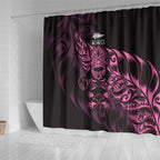 New Zealand Lawn Bowls Shower Curtain Pink Maori Warrior Tribal Silver Fern - Aussie Hoodie