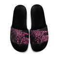 New Zealand Lawn Bowls Slide Sandals Pink Maori Warrior Tribal Silver Fern - Aussie Hoodie