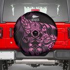 New Zealand Lawn Bowls Spare Tire Cover Pink Maori Warrior Tribal Silver Fern - Aussie Hoodie