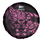 New Zealand Lawn Bowls Spare Tire Cover Pink Maori Warrior Tribal Silver Fern - Aussie Hoodie