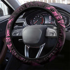 New Zealand Lawn Bowls Steering Wheel Cover Pink Maori Warrior Tribal Silver Fern - Aussie Hoodie