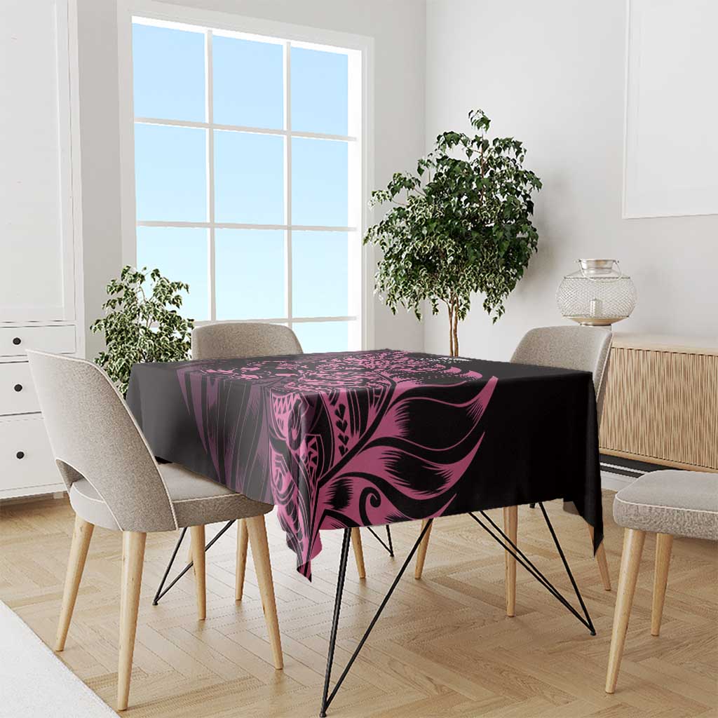 New Zealand Lawn Bowls Tablecloth Pink Maori Warrior Tribal Silver Fern - Aussie Hoodie